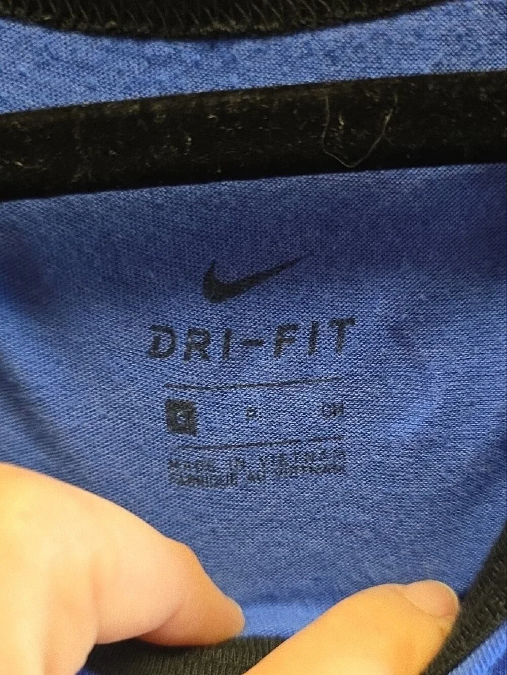 Nike Blue Tank Top with Black Trim and Vertical 